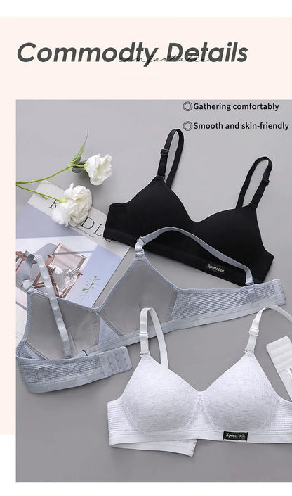 Girl Training Bras Cotton Underwear Back Buckle Design Bralette Adolescent Comprehensive Breathable Teenager Girl Sport Tops Bra
