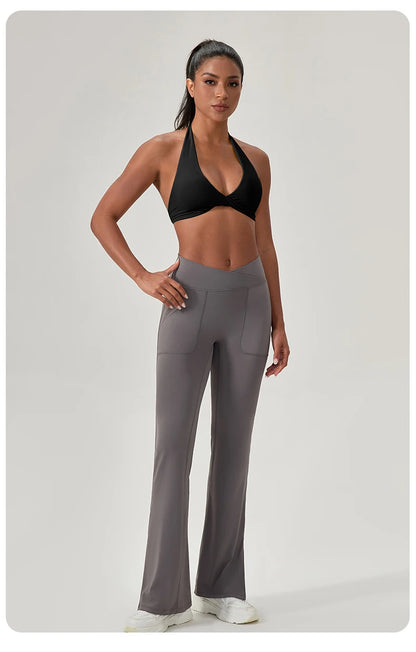 Sports Yoga Bra for Women Halter Neck with Stylish Back Design Sexy Gym Bra for Running Fitness Sports Bras