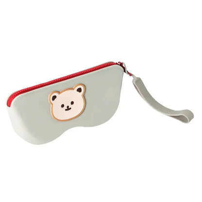 Silicone Zipper Glasses Bag Sunglasses Storage Protective Cover Hanging Bag Coin Purses For Women Girls Waterproof Glasses Box