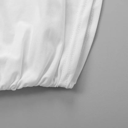 Summer New T-shirt Women Sexy Short Sleeve Fashion Tees Slash Neck Folds Crop Top Casual Streetwear Bodycon Solid Basic T-shirts