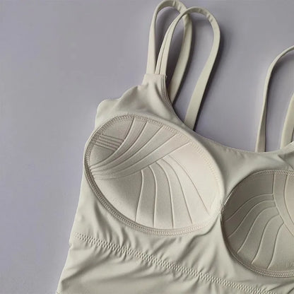 Women's Sports Bras Fitness Top, Sexy Lingerie, Push Up Fixed Pad, Yoga Bra, Back knotted Underwear, Running Vest, Gym Tops