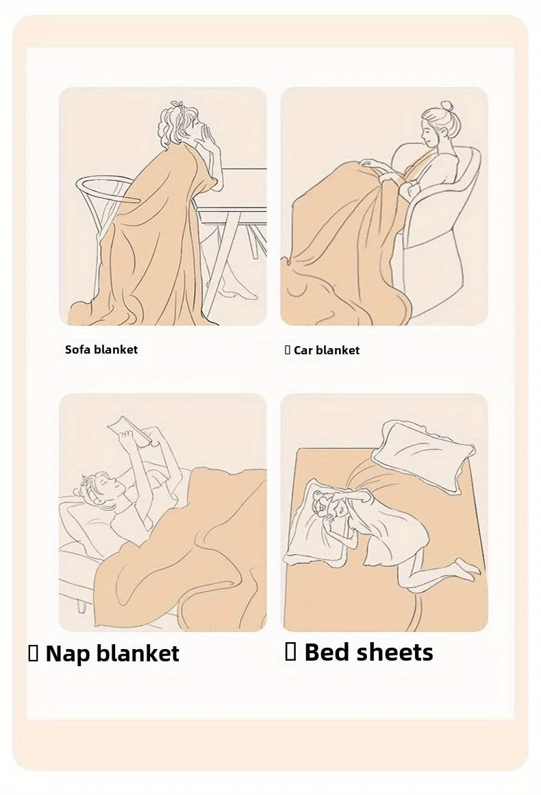 Luxurious Fleece RV Blanket - Soft, Plush, Multi-Use Throw for Travel, Office Naps, Summer Air Conditioning, and Sofa Cover