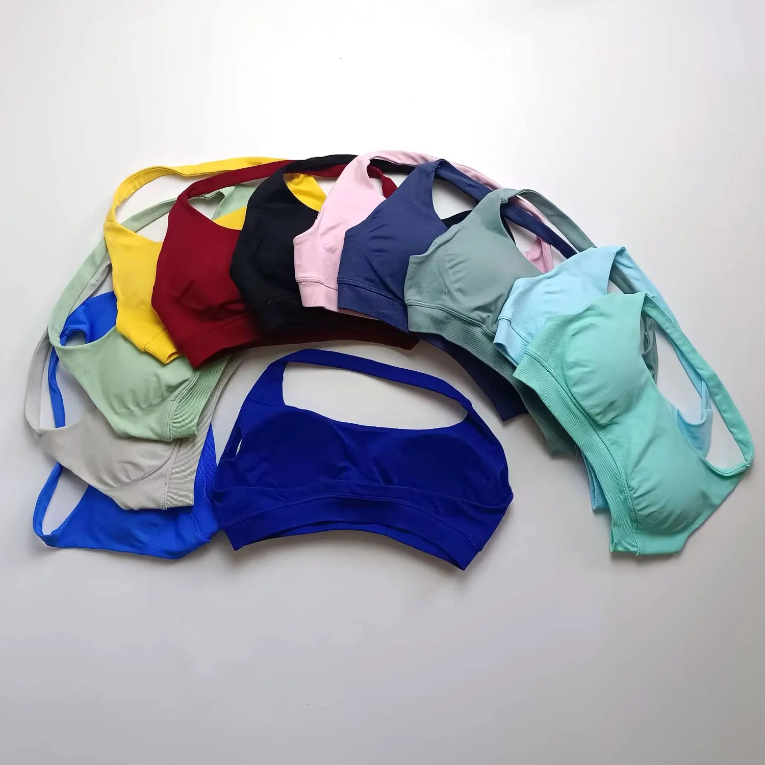 NCLAGEN Sports Bra Women Seamless Halter Top High Support Push-up Open Back Gym wear Fitness Yoga Workout underwear