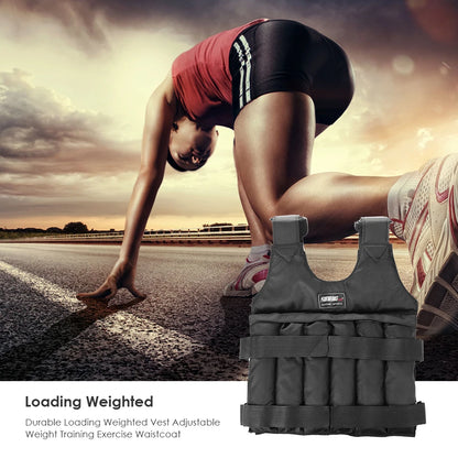 1 - 110LBS Adjustable Weighted Vest Running Loading Weighted Vest Training Workout Fitness Adjustable Waistcoat Jacket Man Women
