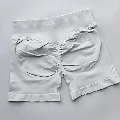 WOMEN SPORTS Impact Shorts Low Ribbed Waist Seamless Scrunch Bum Workout Gym Shorts Booty Hight Stretch Running Shorts