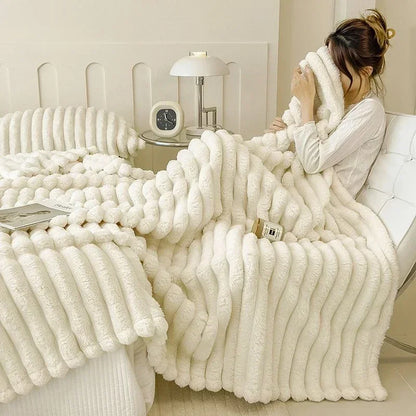Winter Tafu Velvet Children's Comfortable Blanket Thick Coral Fleece Throw Blankets Adults Office Nap Blanket Sofa Small Cover