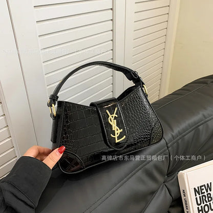 Texture Stone Patterned Armpit Bag 2025 New Simple Single Shoulder Women's Bag Temperament Crossbody Bag Small Fragrance Style