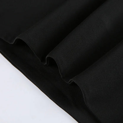 Sleeveless  Collar Crop Top Women Tank Tops Casual   Y2K  Summer 2024  Black T Shirts Sexy