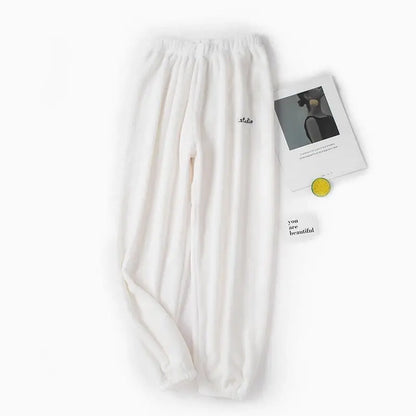 Autumn Women Solid Warm 1/2 Piece Sets Thicken Velvet Ribbed Fleece Set Pullover And Pants Women Casual Pajama Sets 2025