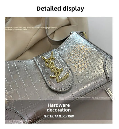 Texture Stone Patterned Armpit Bag 2025 New Simple Single Shoulder Women's Bag Temperament Crossbody Bag Small Fragrance Style