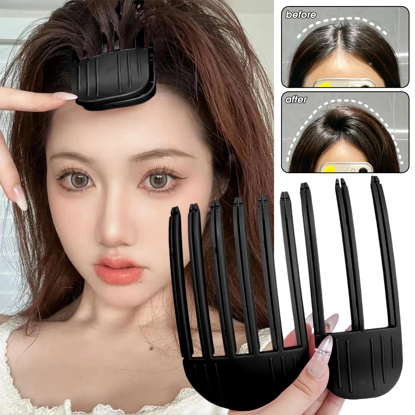 1/2pcs Korean Fluffy Hair Roots Clips Comb Lazy Hair Top Styling Curling Barrel Portable Hairs Clip Volume Wind Sculpting Comb