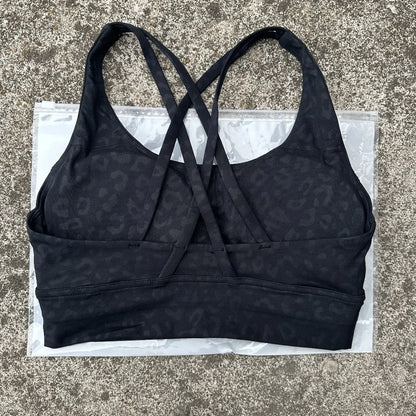 Solid Color Women Cross back Fitness sport Bra high strength Tight Top Comprehensive Training Gym Yoga Underwear With Chest Pad