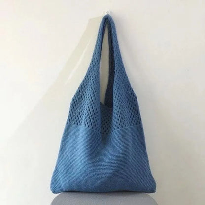 Designer Knitted Handbags Female Large Capacity Totes Women's Pack Summer Beach Bag Big Purses Casual Hollow Woven Shoulder Bags