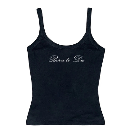 Gothic Grunge Punk Hip Hop Rock Streetwear Casual Sexy Crop Top Y2K Retro Harajuku Emo Girl Aesthetic Fashion Lace Camisole Tops