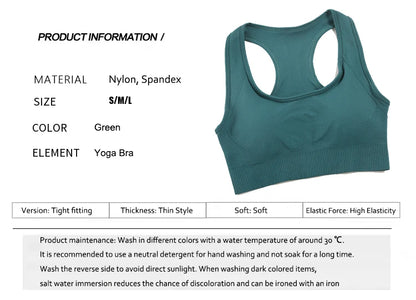 WAREBALL Tank Top Women Female Gym Yoga Bra Padded Sports Bra Removable Workout Push Up Crop Top Fitness Bra Athletic Sportswear