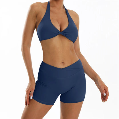 Butt Lifting Sports Set Shorts Gym Exercise Clothes Women's Yoga Suit For Fitness Short and Underwear Training Workout Tracksuit