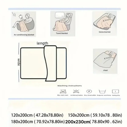 Light luxury Multifunctional Solid Color Rabbit Velvet Blanket Winter Thick Warm Flannel Used For Bedroom Living Room Blanket