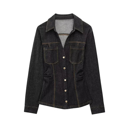 Women Two Pieces Set Denim Pant Sets Single Breasted Long Sleeve Belt Coat Wide Leg Trousers Jeans Female 2 Pieces Outfits