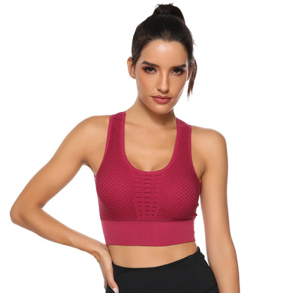 Hot Fitness Women's T-shirts Workout Sports Bra Yoga Vest Backless Solid Quick Dry Running Gym Sport bra Yoga Shirts Tank Top