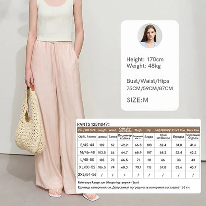 AMII Minimalism Shirt Pants For Women 2025 Spring New Casual Basic Shirt Sold Separate Straight Long Wide Leg Pants 12511048