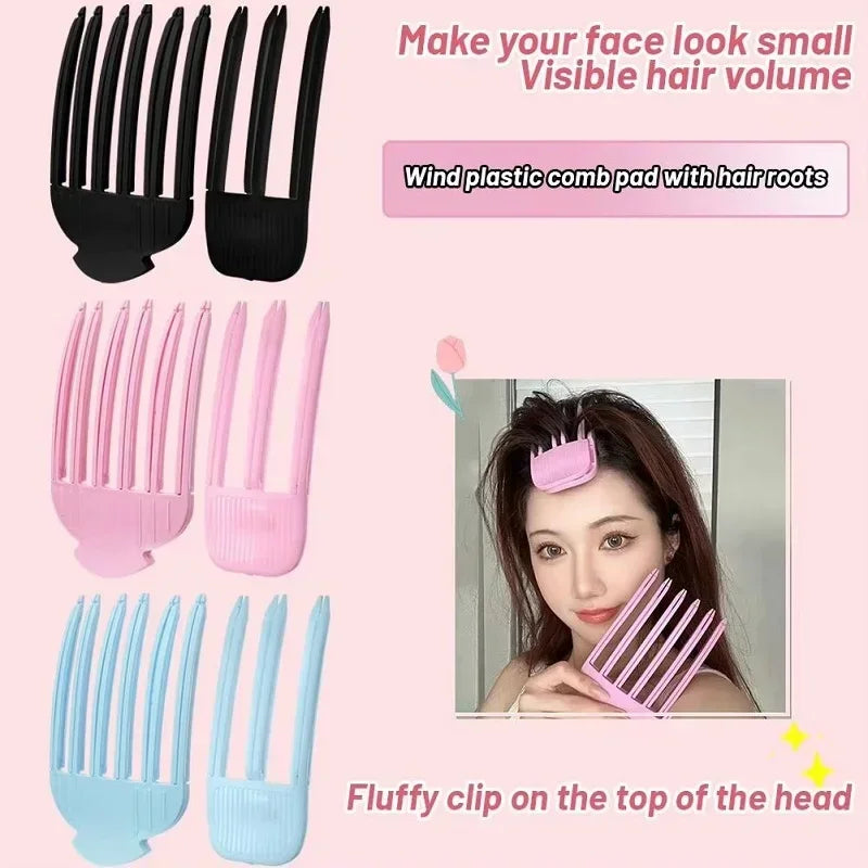 Magic Heatless Hair Care Roots Natural Fluffy Hair Clip with Pointed Tail Comb No Heat Hair Curler Hair Styling Fluffiness Tool
