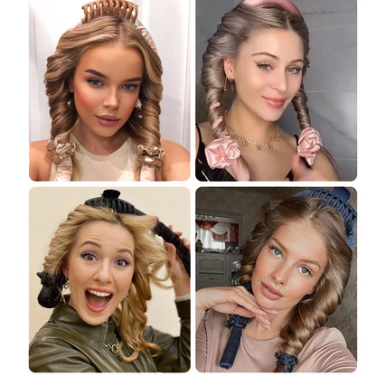 1-2Set Woman Heatless Curling Rod Heatless Hair Curls Headband Make Hair Soft Shiny Hair Curler Hairdressing Tools Accessories