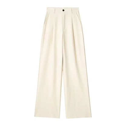 TRAF Women's Formal Pants Office Wear Women Striped Grey Black Pants Woman High Waist Baggy Suit Pants Casual Wide Leg Trousers