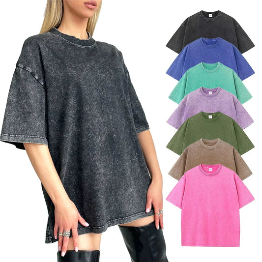 Summer Cotton Washed T-shirt