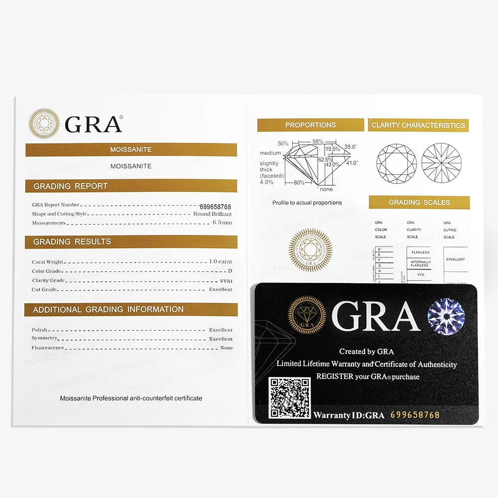 EWYA 925 Sterling Silver Moissanite Bracelet 0.1ct 3mm D VVS1 Diamond with GRA for Women Sparkling Wedding Party Fine Jewelry