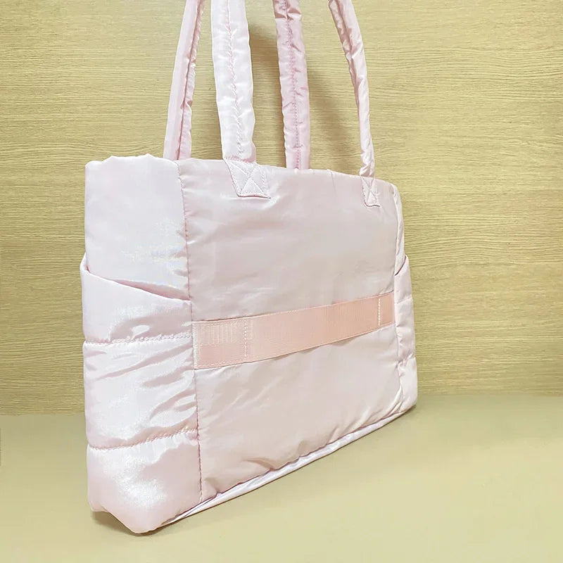 2025 New Women Fashion Shopping Bag Large Capacity Nylon Retro Shoulder Bag Leisure Outdoor Simple Handbag