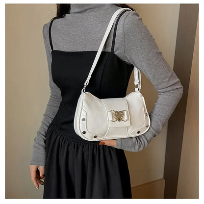 Trendy Bow Shoulder Bag Handbag Casual Underarm Bag Daily Commuting Bags PU Leather Lady Banquet Bag Business Women's Bags