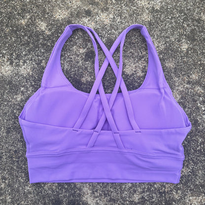 Solid Color Fitness sport Bra Women Cross soft high strength Tight Top Comprehensive Training Gym Yoga Underwear With Chest Pad