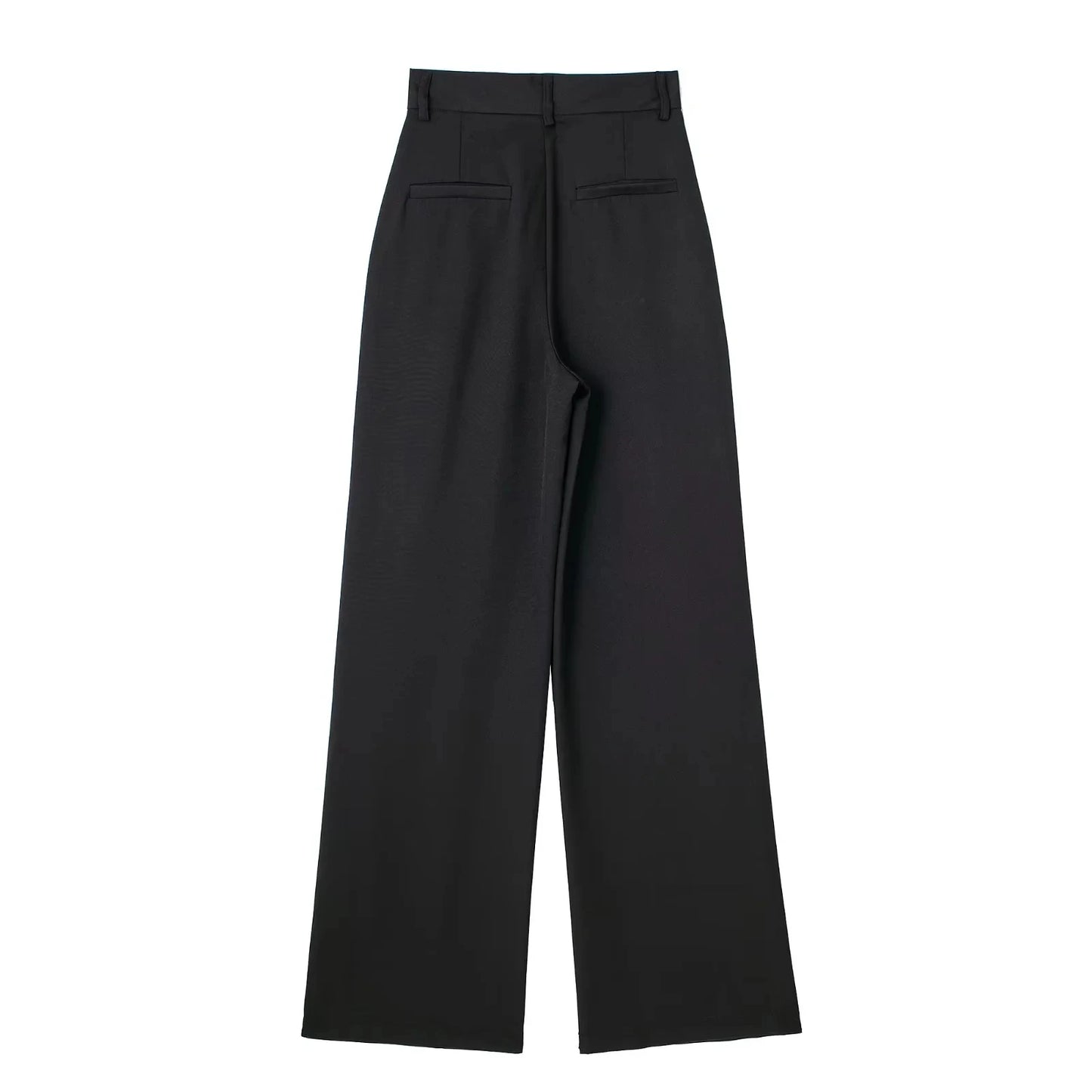 TRAF Women's Formal Pants Office Wear Women Striped Grey Black Pants Woman High Waist Baggy Suit Pants Casual Wide Leg Trousers