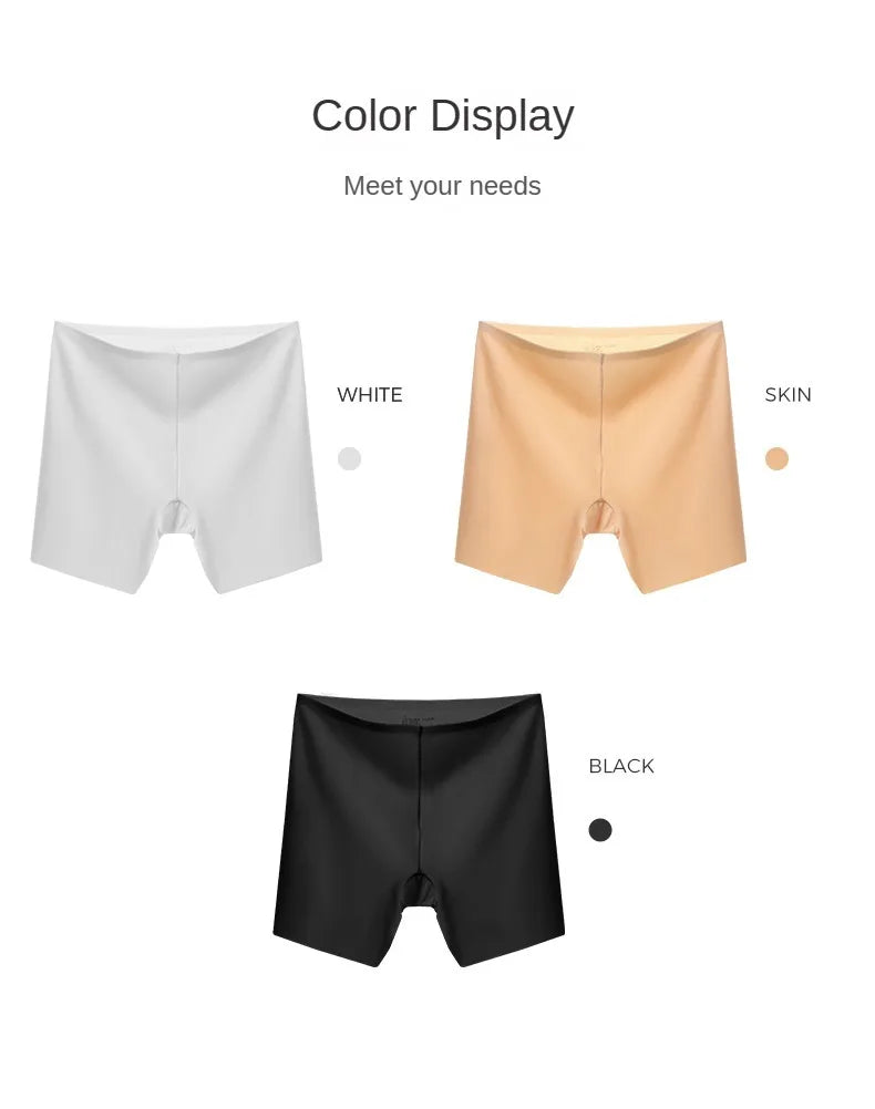 3PCS Women Underwear Slimming Shorts Seamless High Waist Shaper Panties Underware Safety Short Pants Ice Silk Women's Protective
