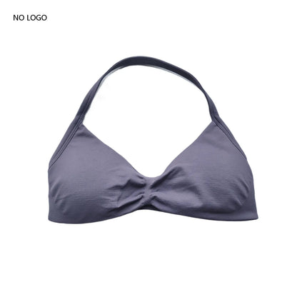ARFTE Sports Bra Strappy Backless Yoga Gym Bra Removable Cups Women Workout Clothing Gym Top Halter Sport Bras
