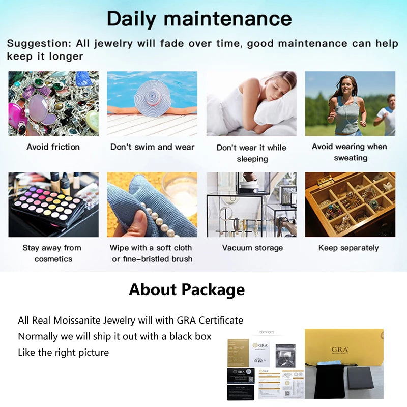 EWYA 925 Sterling Silver Moissanite Bracelet 0.1ct 3mm D VVS1 Diamond with GRA for Women Sparkling Wedding Party Fine Jewelry