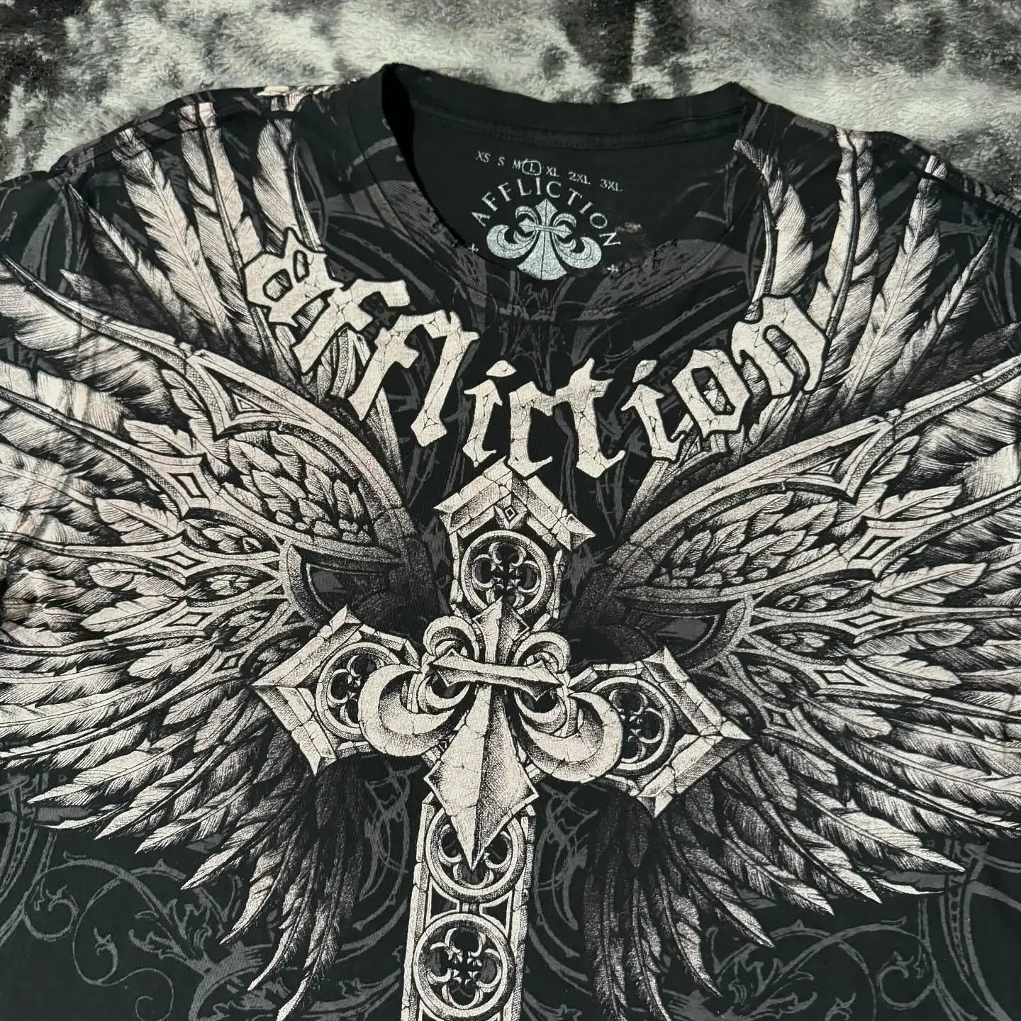 Y2K Affliction T Shirt Vintage Clothing Punk Hip Hop Graphic Print Oversized T shirt Women Round Neck Cotton Short Sleeve Tops