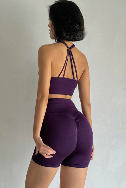 2 Pcs Yoga Sets Women High Waist Workout Outfits Gym Wear Gym Clothing Sports Suits Fitness Tracksuit Sportswear Shorts Suit