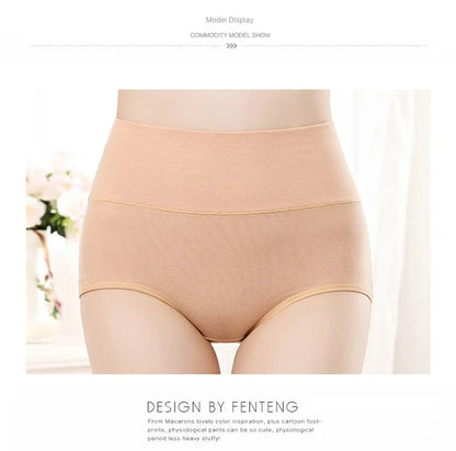 4Pcs/Lot High Waist Underwear Cotton Panties Women Body Slim Abdominal Underwear Plus Size Girls Briefs Female Lingerie Shaper