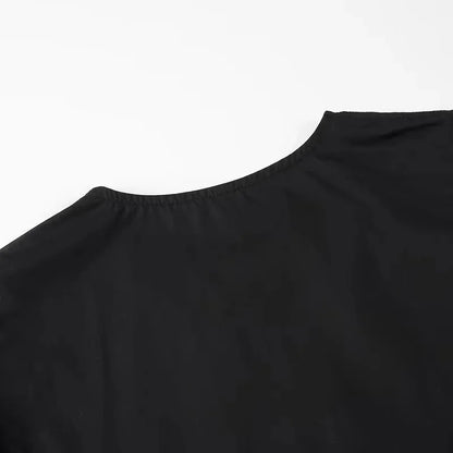 TRAF Leopard Print Crop Top Women Puff Sleeve Ruffle Blouses Woman 2024 Summer Shirts and Blouses for Women Ruched Ladies Tops