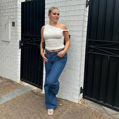 Simple Basic Casual Summer Tank Top Sleeveless Solid Color Off Shoulder Side Ruched Crop Tops Vestidos Spring Women T S
