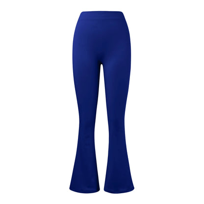 Fashion Micro Horn Leggings Women V-back Waist Sports Pants High Waist Push Up Butt Gym Pants Solid Slim Casual Leggings