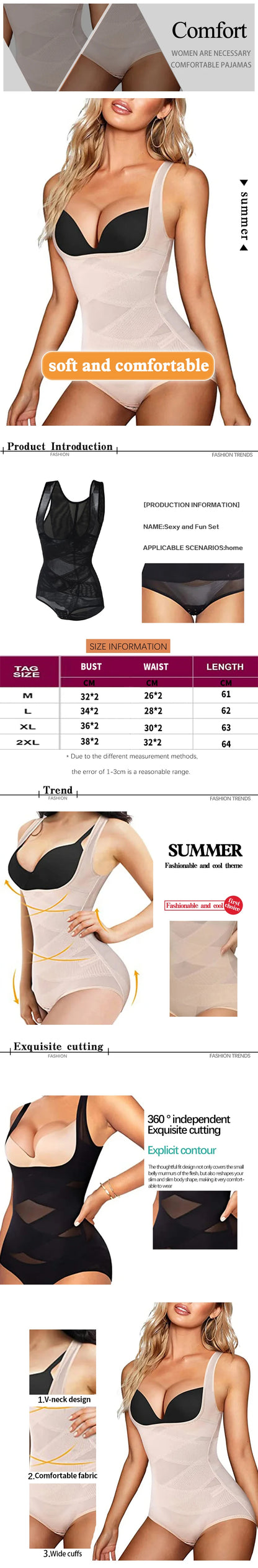 Women's One-Piece Tight Buttocks Control Lifting and Shaping Device High Waist Training Tight Fitting Clothing