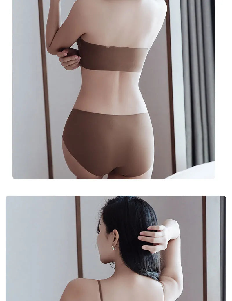 FINETOO Front Closure Sexy Push Up Bra Women Invisible Bras Underwear Lingerie For Female Brassiere Strapless Seamless Bralette
