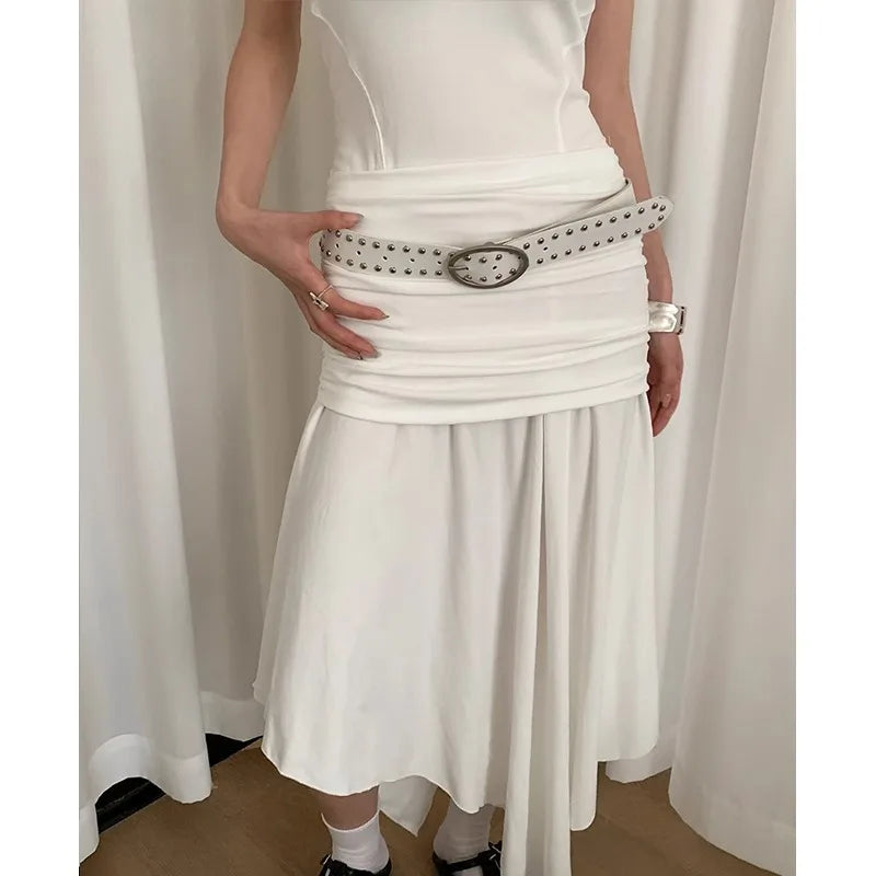 Bohemian Rivet Belt Women 2024 New High-End Design Niche With Dress Y2K Belt Trend