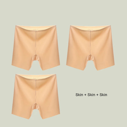 3PCS Women Underwear Slimming Shorts Seamless High Waist Shaper Panties Underware Safety Short Pants Ice Silk Women's Protective
