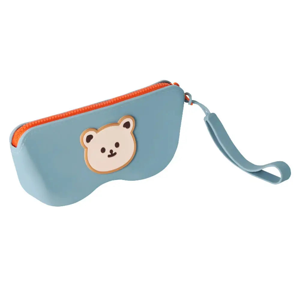 Silicone Zipper Glasses Bag Sunglasses Storage Protective Cover Hanging Bag Coin Purses For Women Girls Waterproof Glasses Box