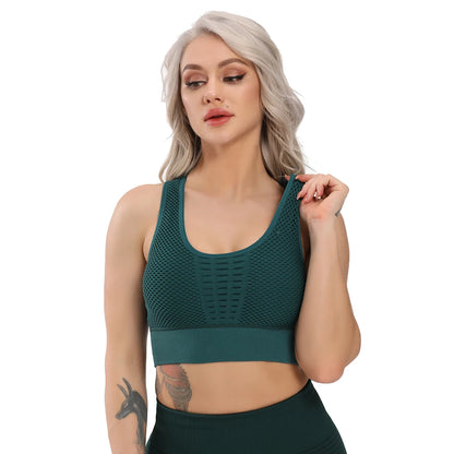 Hot Fitness Women's T-shirts Workout Sports Bra Yoga Vest Backless Solid Quick Dry Running Gym Sport bra Yoga Shirts Tank Top