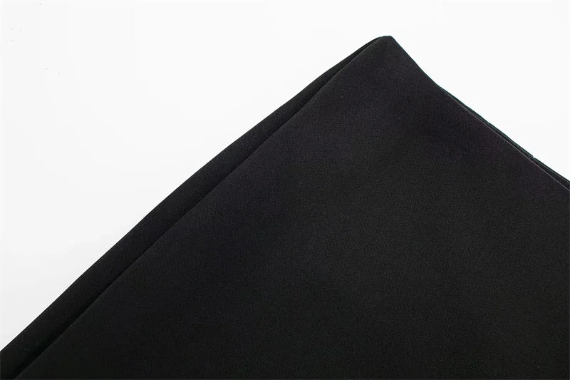 TRAF 2024 Black Mini Skirt Shorts Woman Fashion Asymmetric Skort For Women High Waist Short Skirts Woman Summer Casual Shorts