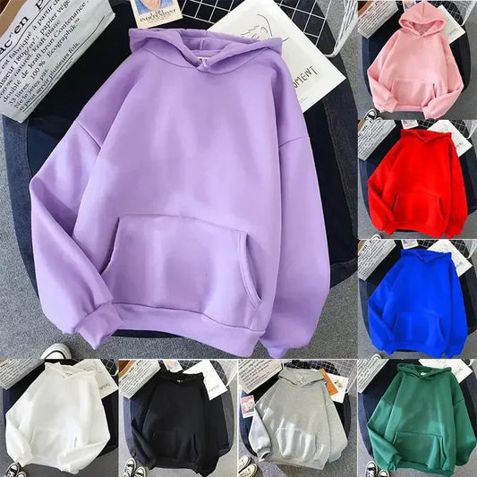 Casual Womens Solid Hoodie